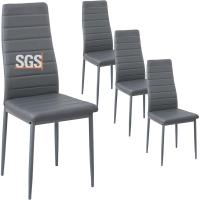 Sillas de Comedor Juego de 4 Sillas de Metal para Cocina, Silla de Mesa Comoda Silla con Asiento Tapizado, Negro - details 152
