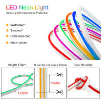 Tira de luz de neón de silicona Flexible LED, SMD 2835, bajo voltaje, 12V, 6x12, forma integrada, lineal, Flexible, cuerda impermeable - details 1