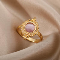 Anillo de Acero Inoxidable de Color Oro Joyería Estética de Boda para Parejas Envío Gratis - details 1
