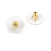 Pendientes de latón y rueda de goma de Color dorado de 18K, tapón trasero de goma, accesorios para hacer joyas Diy de alta calidad para mujer - details 2
