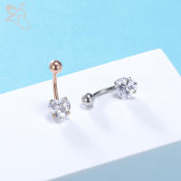 ZS-Anillo de Ombligo de acero inoxidable para mujer, Piercing redondo, joyería de Ombligo, cristal de corazón, 14G, 1 unidad - details 16