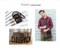CONTACT'S Crazy Horse-Bolso cruzado de cuero para hombre, riñonera informal, bolso de hombro con bolsillo para teléfono pequeño - details 13