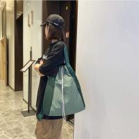 Mochila de nailon de gran capacidad con asa, bolso de hombro con cordón doble, mochila deportiva multifuncional impermeable - details 20