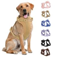 Correa doble de PVC, cómodo juego de arnés para perros transpirable, collares, arneses y correas estables para el pecho - details 1