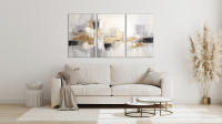 Decoración de Pared Abstracta Grande 120cm Marco de Lienzos Decorativos para Salón, Dormitorios, Comedor, Oficina 3 Piezas - details 0