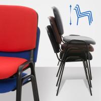 Silla de Visitas Ken en Tela I Silla de Conferencias Apilable I Silla de Reuniones con Capacidad máx. 120 kg I Color:, Color:Gris - details 7
