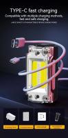 Linterna frontal COB con Sensor, 5 modos, miniiluminación frontal de trabajo, recargable, para exteriores, ciclismo, pesca - details 10