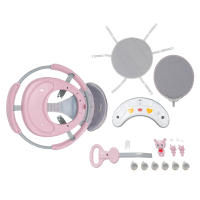 Andador plegable con música para bebé, coche de juguete ajustable, color rosa - details 1