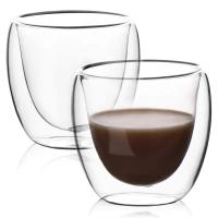 Tazas de café transparentes de doble pared, juego de tazas de capa aislada para Bar, té, leche, jugo, agua, Espresso, 5 tamaños, paquete de 6 - details 1