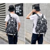 Mochila de Hombro para Hombres Estudiantes Impresada Impermeable Ideal para Viajes al Aire Libre - details 20