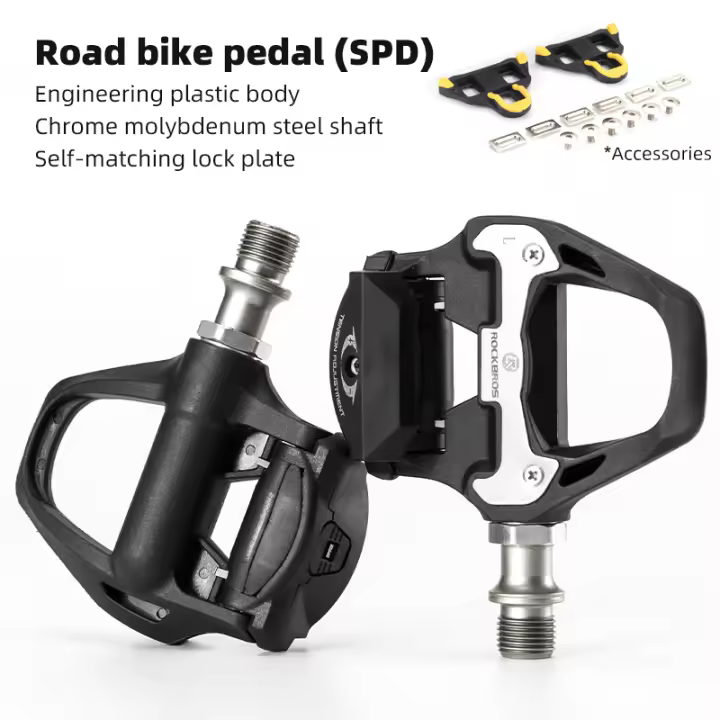 Pedales de Bicicleta ROCKBROS SPD-SL de Aleación de Aluminio Ultraligero con Cierre Automático para Bicicleta de Carretera Material de Pedal Resistente al Clima Fabricado en China - 1