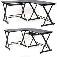 Escritorio de Esquina Forma L Mesa de Ordenador Ideal para Estudio y Juegos Ahorro de Espacio - details 13