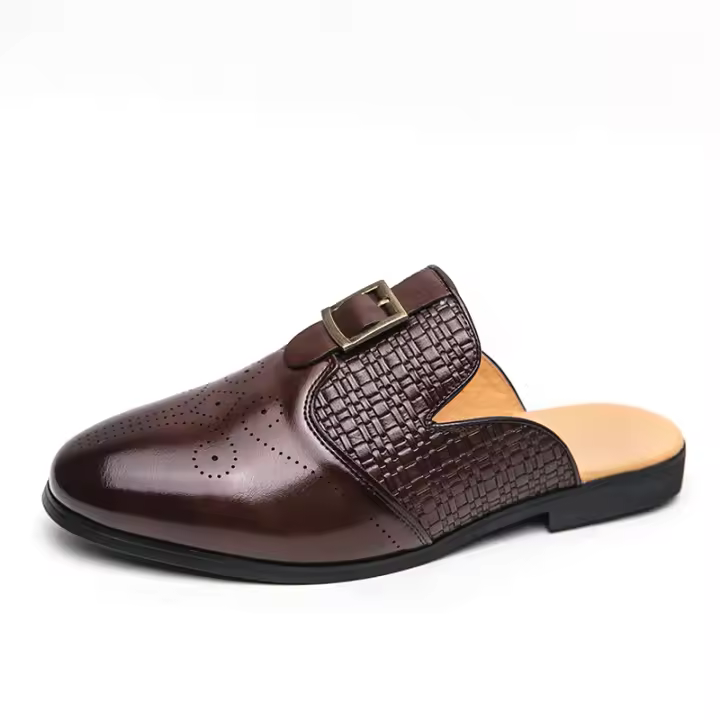 Zapatos Formales de Verano Transpirables Estilo Retro de Trendy con Splice de Tejido - 1