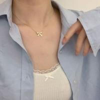 Gift Bow Pendent Sweater Chain Clavicle Chain Niche Design Korean Style Necklace Fashion Jewelry Girl Choker Women Necklace - details 0