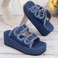 Zapatillas de tacón de cuña de verano para mujer - details 7