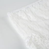BUNO-Falda de encaje asimétrica transparente de tiro bajo en blanco y negro para mujer, falda de encaje transparente asimétrica larga por debajo de la rodilla, tendencia de verano 2025 - details 8