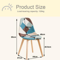 Sillas de retales de estilo nórdico para el hogar, silla de comedor de estilo minimalista moderno, con respaldo, para ordenador, muebles de aprendizaje, 4 piezas - details 5