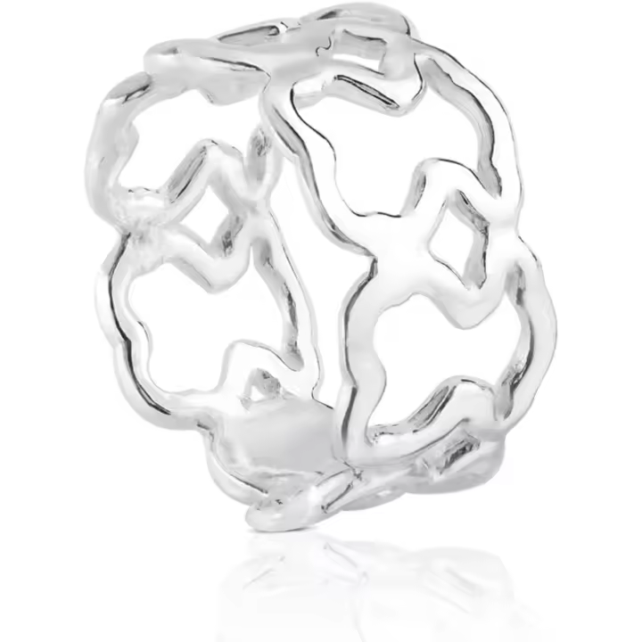 Anillo de Plata de Primera Ley para Mujer, con Motivo de 0,96 cm, Ancho x, Atemporal y Delicado, Colección Carrusel - 1