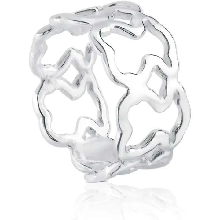 Anillo de Plata de Primera Ley para Mujer, con Motivo de 0,96 cm, Ancho x, Atemporal y Delicado, Colección Carrusel - 1