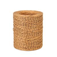 Hilo de alambre de hierro hecho a mano para ramos de flores, 1,0 Mm, color marrón claro, papel de ratán, longitud de 210M - details 0