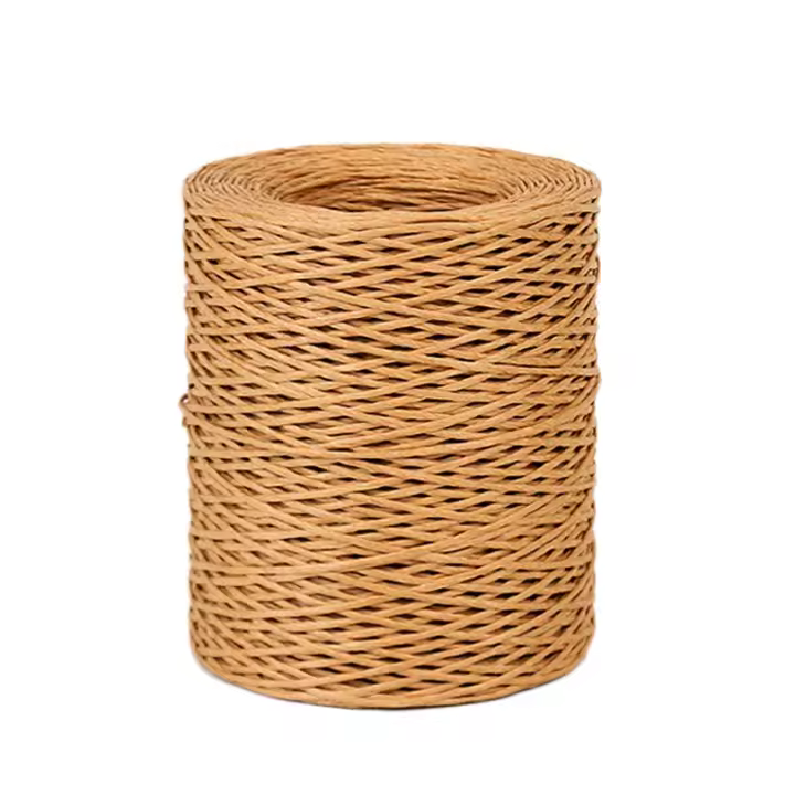 Hilo de alambre de hierro hecho a mano para ramos de flores, 1,0 Mm, color marrón claro, papel de ratán, longitud de 210M - 1
