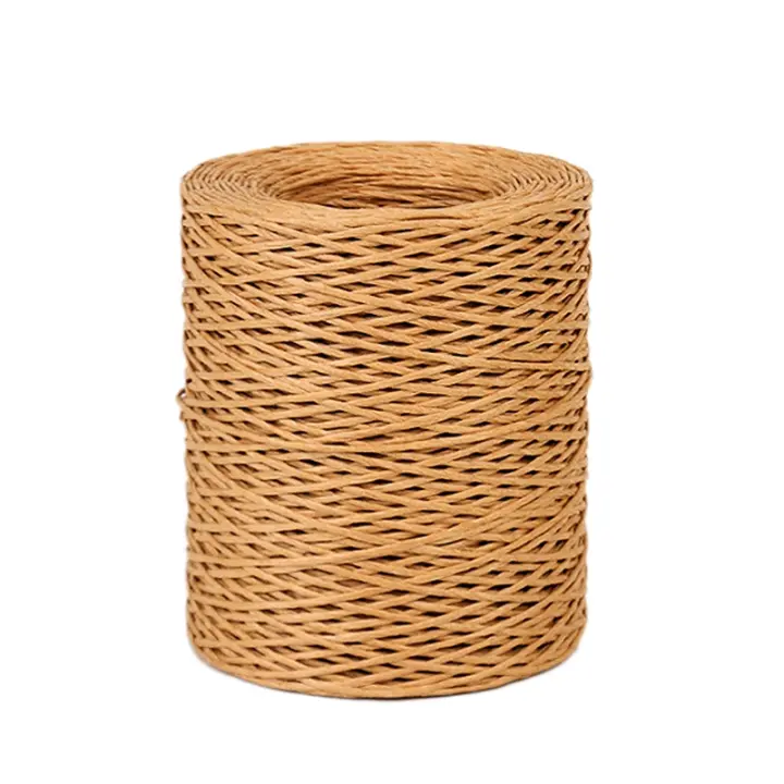 Hilo de alambre de hierro hecho a mano para ramos de flores, 1,0 Mm, color marrón claro, papel de ratán, longitud de 210M - 1