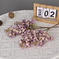 Flor Lila Artificial de tacto Real, rama de flor Lila de seda elegante de lujo, flor falsa hecha a mano, decoración de mesa para el hogar - details 5