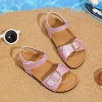 Sandalias planas versátiles de ropa exterior para niña dulce, zapatos de playa de estilo extranjero. - details 0