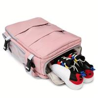 Mochila De Viaje Para Mujer Gran Capacidad Multifuncional Con Almacenamiento De Zapatos Separación Seco-Mojo Impermeable - details 9