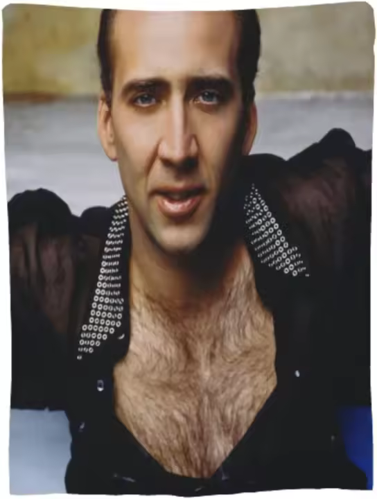 Manta Suave y Cálida de Nicolas Cage Ideal para Yoga, Playa, Picnic, Regalo, Decoración de Dormitorio, Sofá, Cama, Acampada, Viaje Todas las Temporadas - 1