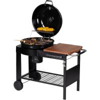 Acero/Madera, Mesas Plegables, con Ruedas, Estantería Inferior, Negro - details 10
