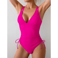 Vacaciones en la playa, traje de baño Unido mujer 2025 nuevo bikini de baño sólido - details 20