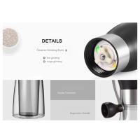 Molinillo de café Manual, molino de granos portátil de mano, montaje de rebabas de cerámica ajustable con mango de acero inoxidable para viajes - details 5