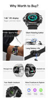 Smartwatch GPS hombre ritmo cardíaco presión arterial Bluetooth llamadas Fitness exterior deporte mujer reloj - details 1