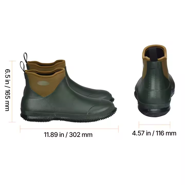 SucceBuy Botas de Goma, Calzado Protector, Botas de Caza Antideslizantes Impermeables, Botas de Barro Aisladas para Jardinería, Calzado Protector - 1