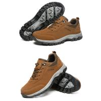 Nuevos Zapatos Originales De Senderismo De Cuero De Gamuza Para Exteriores Para Hombre, Zapatos De Viaje Para Senderismo, Zapatos De Caza, Zapatos Para Correr En El Rastro, Talla Grande 49 - details 18