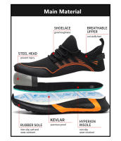Zapatillas de trabajo transpirables con punta de hierro para hombre, zapatos de seguridad antideslizantes, antigolpes, ligeros, Verano - details 6