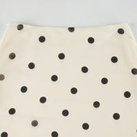 Falda elegante de longitud media con estampado de puntos para mujer, falda larga sencilla de alta moda con hongos comestibles, estilo inglés - details 1