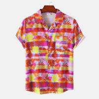 Camisa de manga corta para hombre, Camisa ajustada con estampado de flores fragmentadas, serie CS, primavera y verano, 2024 - details 78