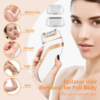 Kemei-depiladora eléctrica para mujer, eliminador de vello Facial, corporal, piernas, Bikini, brazos, axila, axilas, recargable - details 5