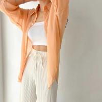 Blusas de Verano para Mujer Sencillas, Suaves, Resistentes al Sol, Moda Coreana Básica con Todo - details 4