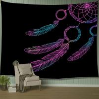 Atrapasueños De Luna psicodélica, tapiz de plumas, Hippie, Mandala bohemio grande, tela de pared, alfombra, decoración de techo para habitación - details 8