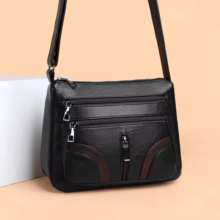 Bolso de hombro de cuero PU para Mujer, Bandolera versátil, Retro, Simple, informal, regalo para Madre de Mediana edad - 1