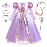 Vestido de fiesta de cumpleaños de princesa púrpura para niñas pequeñas, disfraz de Halloween, Pascua, carvinal, vestido de fiesta de vacaciones para niñas - details 28