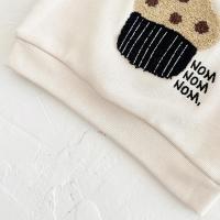Conjunto de Ropa de Pequeña Niña Abrigo y Pantalones Thick Tracksuit con Bordado de Palomitas - details 4