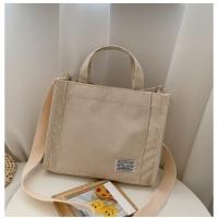 Bolso de lona de pana bolso de mensajero de hombro para mujer versión coreana pequeño bolso cuadrado - details 1