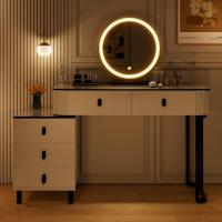 Con Luz Regulable en 3 Niveles, 5 Cajones de Madera Maciza, Mesa Con Cajonera, Montaje Flexible, - details 1