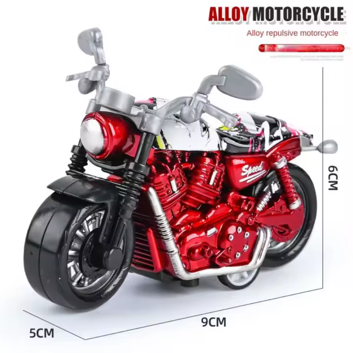 Coche extraíble, modelo de motocicleta, Mini modelo de motocicleta de simulación, modelo de locomotora de simulación de locomotora de aleación - 1