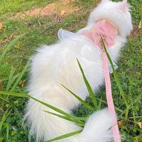 Accesorios para mascotas, arnés para gato de Estilo Princesa, correa transpirable ajustable, correa para el pecho para mascotas, nailon con lazo, chaleco para gato, sesión de fotos - details 6