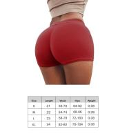 Pantalones cortos deportivos llamativos para mujer, elásticos, transpirables y flexibles, de color liso - details 0